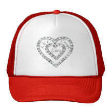 Vivent le chapeau de coeur de diamant d'amour de r casquette