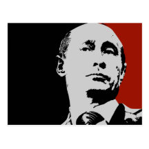 Vladimir Poutine sur le rouge Cartes Postales