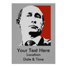 Vladimir Poutine sur le rouge Invitation Personnalisable