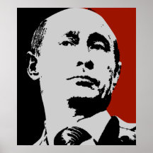 Vladimir Poutine sur le rouge Posters