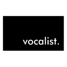 vocalist. carte de visite
