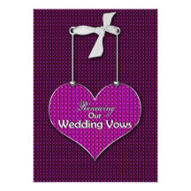 Voeux de mariage de renouvellement - coeurs d'invi
