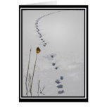 Voies dans Noël de neige Carte De Vœux