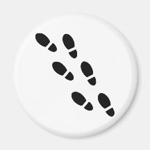 Voies de chaussure - empreinte de pas magnets pour réfrigérateur