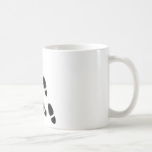 Voies de chaussure - empreinte de pas mug à café