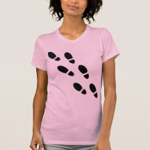 Voies de chaussure - empreinte de pas t-shirts
