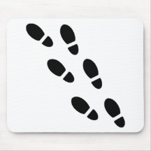 Voies de chaussure - empreinte de pas tapis de souris