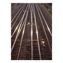 Voies de train invitation personnalisable