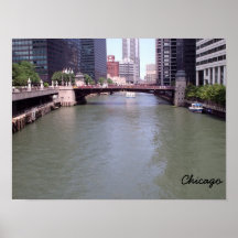 Voies d'eau de Chicago Affiche