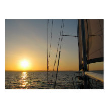 Voile de coucher du soleil carte de visite