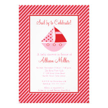 Voile par pour célébrer le baby shower de voilier  invitations