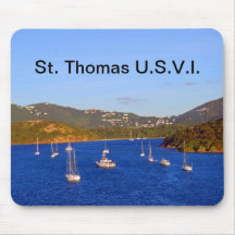 Voiliers dans le port de St Thomas Tapis De Souris