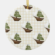Voiliers sur le plaid mou décoration de noël
