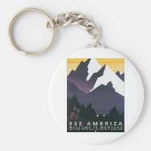 Voir l'accueil de l'Amérique au Montana Porte-clef