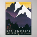 Voir l'accueil de l'Amérique au Montana Posters