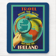 Voir le voyage vintage d'Irlandais de ~ de l'Irlan Tapis De Souris