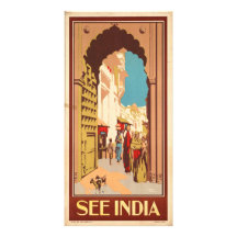 Voir l'Inde - carte photo vintage de voyage Photocarte Customisée