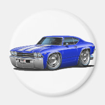 Voiture 1969 Bleu-Blanche de Chevelle Aimant