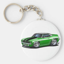 Voiture 1969 supérieure Vert-Noire de Camaro Porte-clef