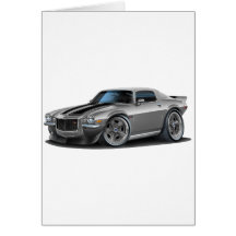 Voiture 1970-73 de Camaro Sil/noir Cartes De Vœux