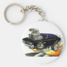 Voiture 1970 noire de Chevelle Porte-clé
