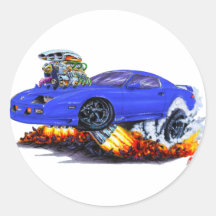 Voiture 1982-92 de bleu de Camaro Autocollant