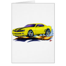 Voiture 2010 Jaune-Noire de Camaro Carte De Vœux