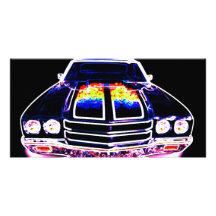 Voiture abstraite de muscle cartes de vœux avec photo
