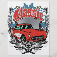 Voiture américaine classique de muscle prospectus customisé