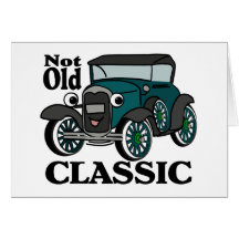 Voiture ancienne classique non vieille cartes de vœux