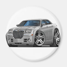 Voiture argentée de Chrysler 300 Aimant