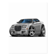 Voiture argentée de Chrysler 300 Cartes Postales