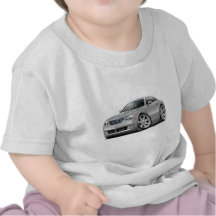 Voiture argentée de courant perturbateur t-shirt
