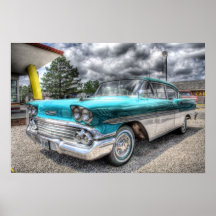 Voiture classique affiche