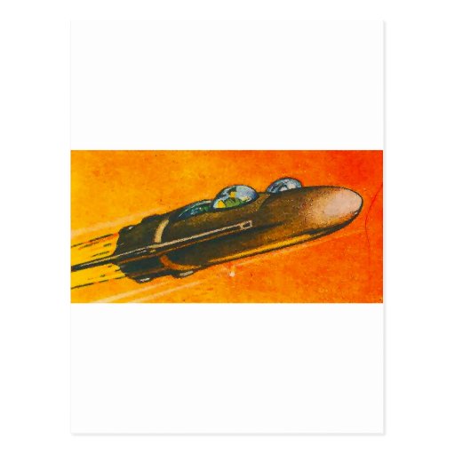 Voiture de l'espace carte postale