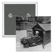 Voiture de pédale de hot rod, les années 1900 tôt badges