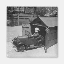Voiture de pédale de hot rod, les années 1900 tôt aimants pour réfrigérateur