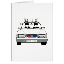 Voiture de police de bande dessinée cartes