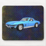 Voiture de sport 1967 de Corvette : Finition bleue Tapis De Souris