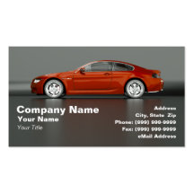 Voiture de sport rouge cartes de visite personnelles