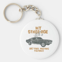 Voiture deux-volumes 1967 de mustang de Ford Porte-clef