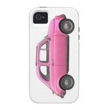 Voiture italienne vintage de Fiat 500 roses iPhone 4 Case