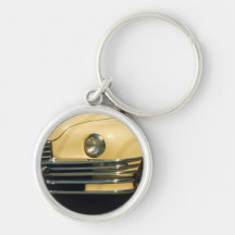 Voiture jaune classique Keychain Porte-clé