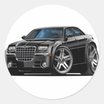Voiture noire de Chrysler 300 Adhésifs Ronds
