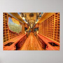 Voiture postale de rail posters