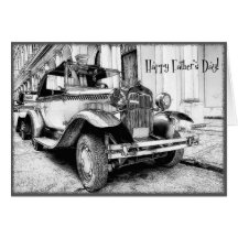 Voiture vintage carte de vœux