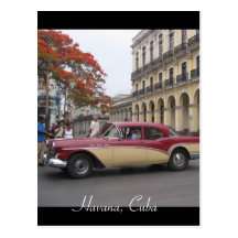 voiture vintage la Havane Cartes Postales