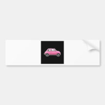 Voiture vintage rose d'années '60 de Fiat 500 Cinq Adhésifs Pour Voiture