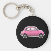 Voiture vintage rose d'années '60 de Fiat 500 Cinq Porte-clé