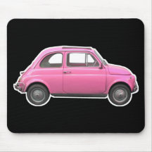 Voiture vintage rose d'années '60 de Fiat 500 Cinq Tapis De Souris